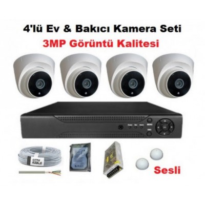 4 Kameralı Ev Güvenlik Sistemi