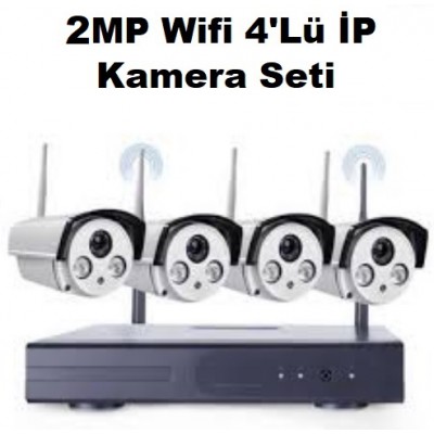 ST-77 4 Kameralı 2MP Wifi Kablosuz Kamera Seti