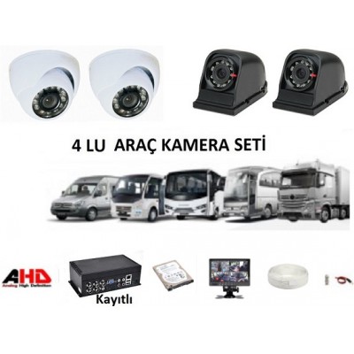 P-14 4 Kameralı Kayıtlı Ahd Oto Araç Kamera Sistemi