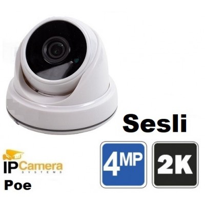 IC-935 4MP Ultrahd H.265 IP Dome Kamera SESLİ