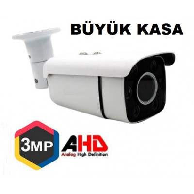 B-44 3MP UltraHD Büyük Kasa AHD Güvenlik Kamerası