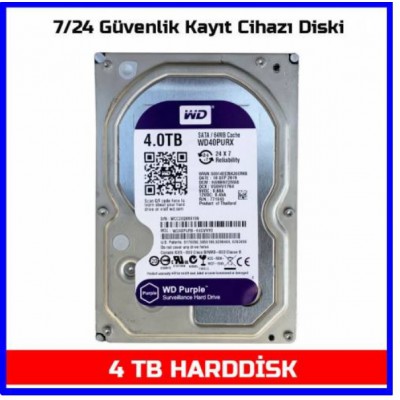 WD Purple 4 TB SATA3 HDD WD40PURX Harddisk 
