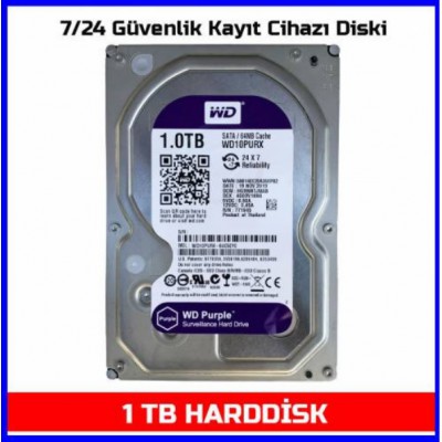 WD Purple 1 TB SATA3 HDD WD10PURX Harddisk Güvenlik Harddiski