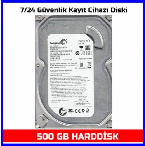 Seagate 500Gb Barracuda kayıt Cihazı Uyumlu Güvenlik Harddiski