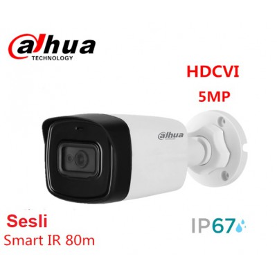 Dahua HAC-HFW1500TL-A-0360B-S2 5MP Dahili Sesli AHD Bullet Kamera