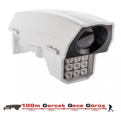 100 Metre Gece Görüş Ir Ledli Box Kamera Muhafazası