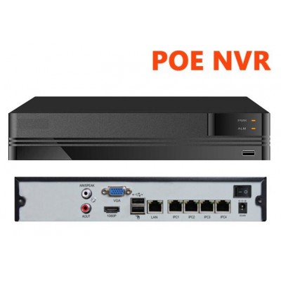 CS-04P 4 Kanal 4 Port PoE Nvr Kayıt Cihazı H265