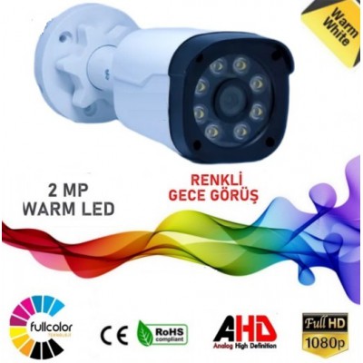 IC-99 2MP Warmled Ahd Güvenlik Kamerası Gece Renkli