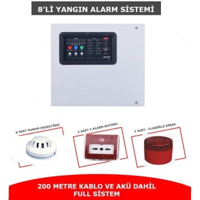 WS-28 8 Lİ Yangın Alarm Sistemi - Hazır Full Paket