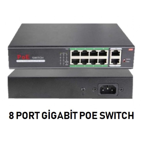 S08P 8 Port Poe Switch 10 100 1000