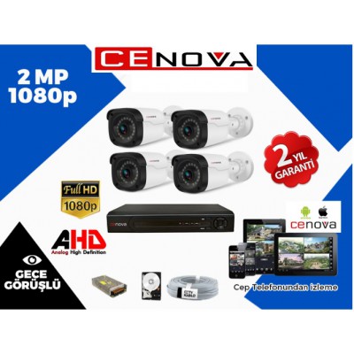 CN-04 4 Kameralı Cenova 2MP FullHD Set