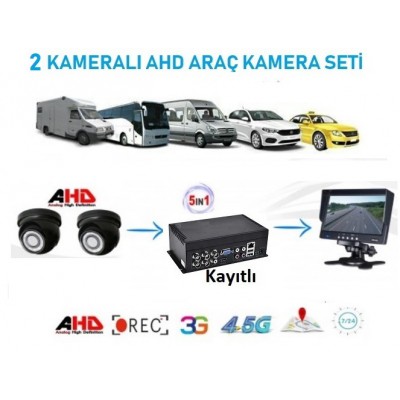 ICS-72 2 Kameralı Kayıtlı Oto Araç Kamera Seti