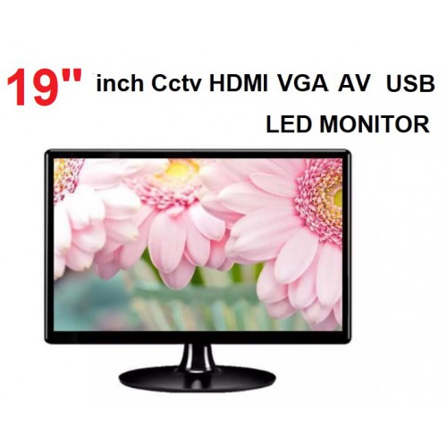 19''inc Vip Cctv Araç Hd Led Monitör Hdmi/Vga/Av