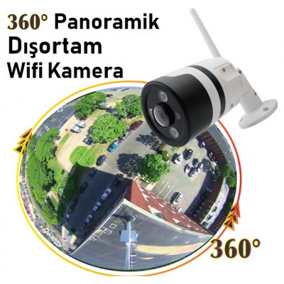 YS-33 Kablosuz Dışortam 360 derece Panoramik Bullet Kamera
