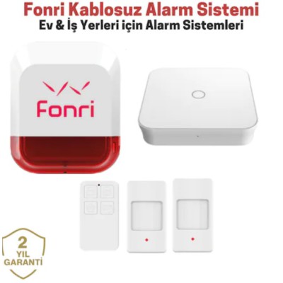 Fonri Kablosuz Alarm Sistemi 2 Pır Sensörlü