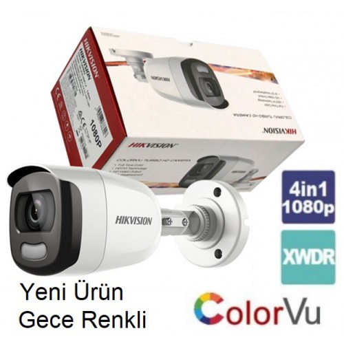 HIKVISION DS-2CE10DFT-F 2MP CCTV Kamera Gece ​​Renkli 