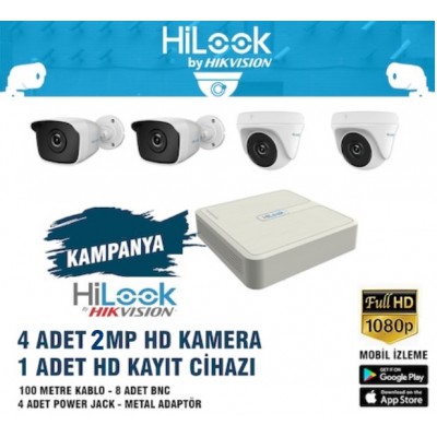 HİLOOK 4'LÜ 2MP GÜVENLİK KAMERA SİSTEMİ