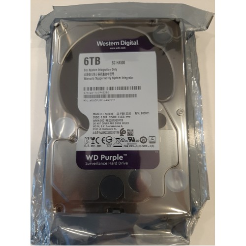 WD Purple 6TB 64MB SATA III 7-24 Güvenlik Harddiski