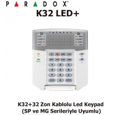 Paradox K32+ 32 Zon Kablolu Led Keypad