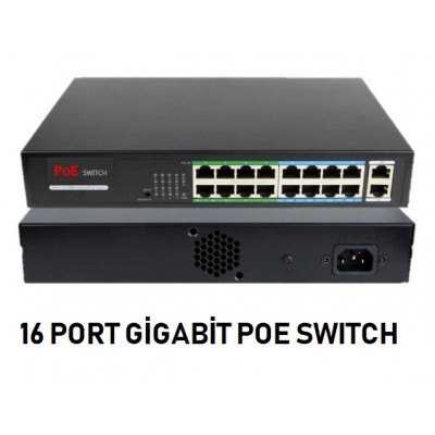 S016P 16 Port Poe Switch 10 100 1000