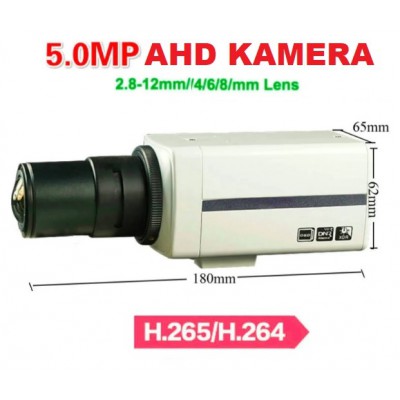 5MP 4k ULTRAHD 1440P AHD BOX KAMERA ve LENS