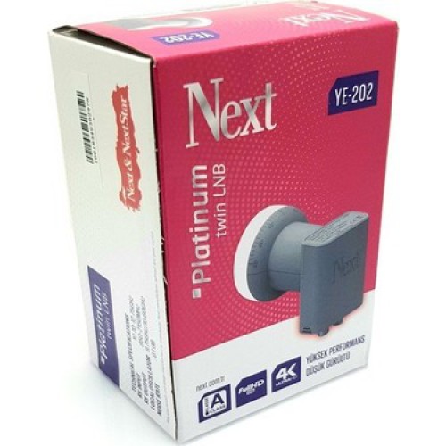 Next YE-202 Platinum Twin Lnb 0.1db Full HD 4K Next