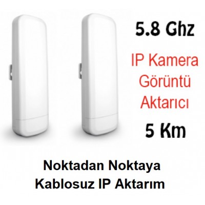 Kablosuz IP Kamera Görüntü Aktarıcı 300 Mbps 15 Dbi Dış Mekan