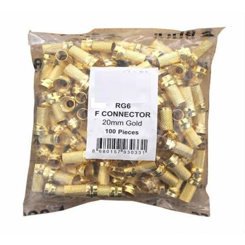 RG6 F Konnektör Gold 100 Adet