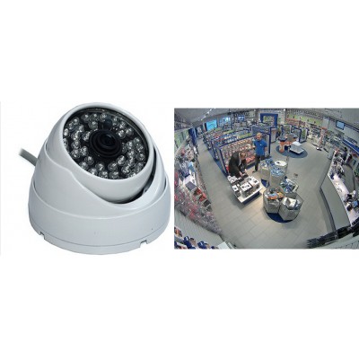 Geniş Açı Balık Gözü Görebilen 700 TVL HD Dome Kamera