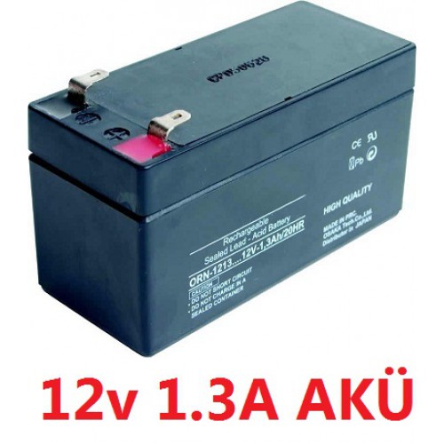 12 Volt 1.3Ah Akü - 12V 1.3Ah Bakımsız Kuru Akü 